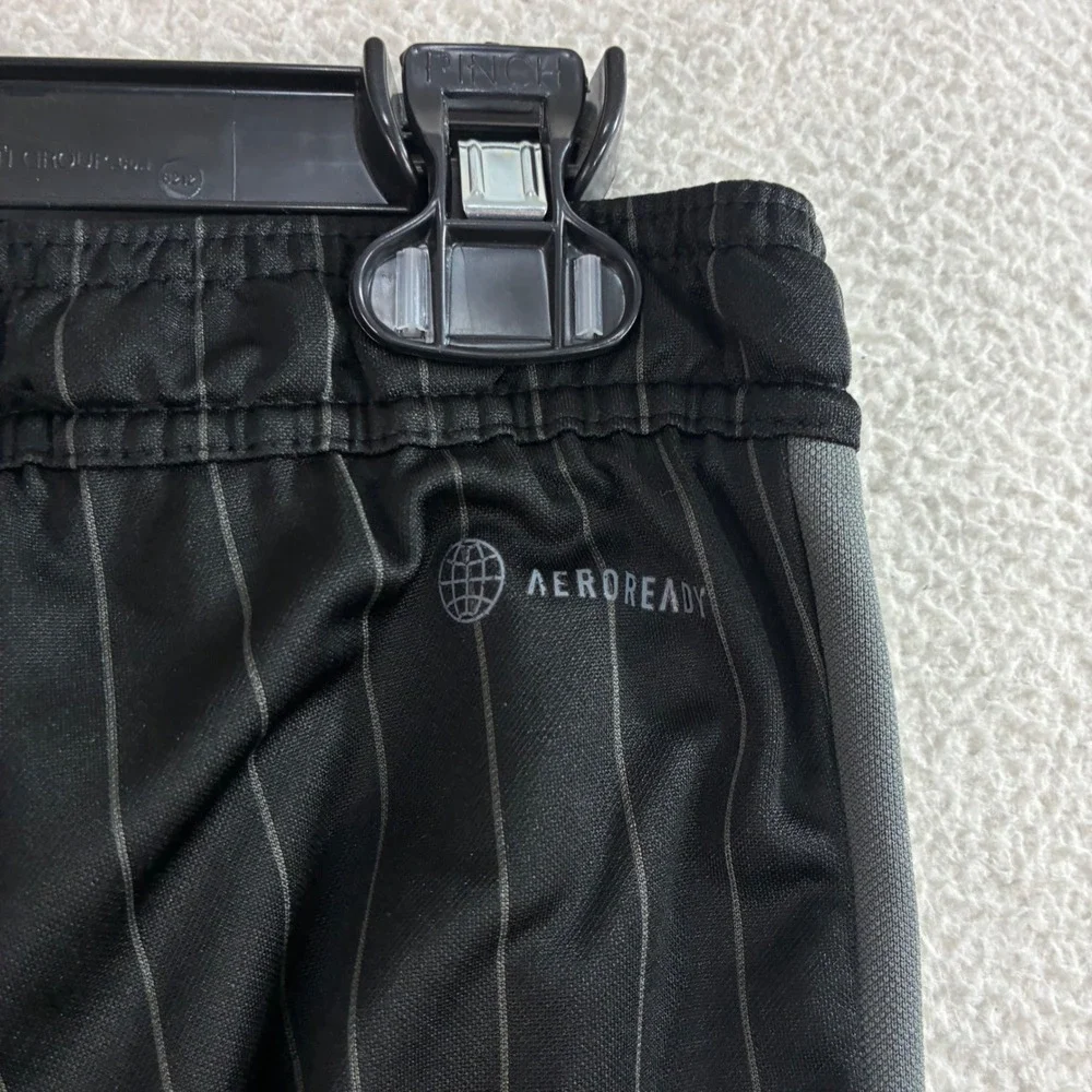 Adidas Tiro Track Pant Men S Black Gray Stripe Soccer Aeroready Jogger Ankle Zip
